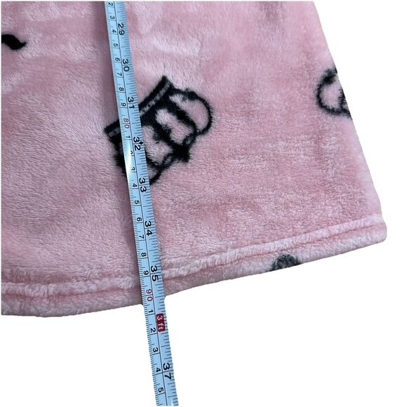 Juicy Couture Trendy Plush Soft Robe Sleepwear Pink Crown Logo Size S/M Lounge - Picture 7 of 9
